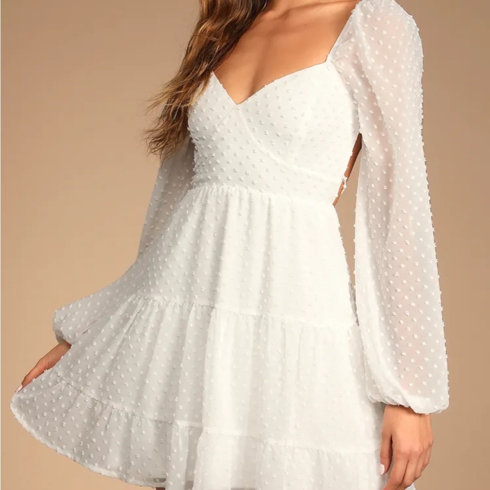 White backless dress